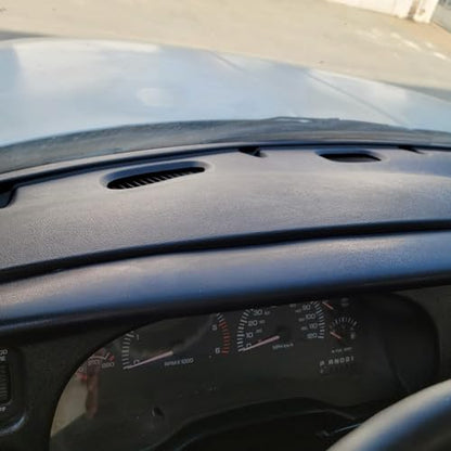 ECOTRIC Dash Board Cluster Bezel Cover Compatible with 1998-2002 Dodge Ram 1500 2500 3500 Instrument Pad Panel Dashboard Kit w/Vents Replacement for 5GK51DX9AA 5EU11DX9AB - Clips Included - size: Dash Bezel W/ Vents