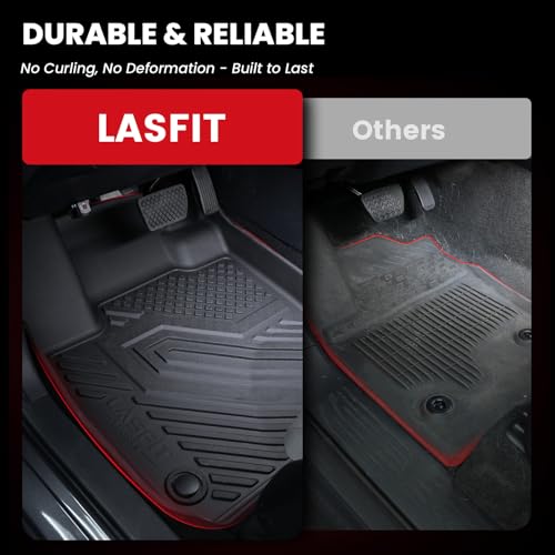 LASFIT Floor Mats & Backrest Mats & Cargo Mat for Nissan Rogue 2026 2025 2024 2023 2022 2021 (Not Fit Rogue Sport), All Weather TPE Custom Fit Floor Liners Car Mats Accessories, Black - size: 1)For Nissan Rogue | 2021-2026 | Full