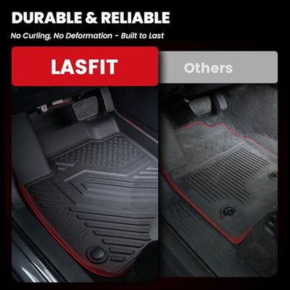 LASFIT Floor Mats & Backrest Mats & Cargo Mat for Nissan Rogue 2026 2025 2024 2023 2022 2021 (Not Fit Rogue Sport), All Weather TPE Custom Fit Floor Liners Car Mats Accessories, Black - size: 1)For Nissan Rogue | 2021-2026 | Full