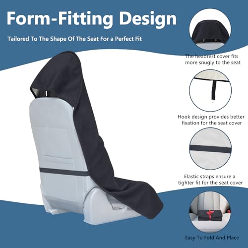 Towel Car Seat Covers - Super Absorbent Front Seat Protectors for Gym, Pets & Travel | Quick-Dry Towel Fabric | Universal Non-Slip Fit for Sedan, SUV, Truck (1 Pack Black)