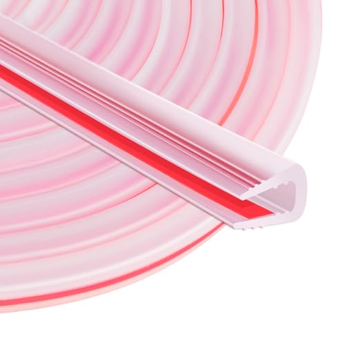 Rubber Edge Trim U Channel, 1/12" Self Adhesive Sheet Metal Edge Guard Protector, EPDM Seal Strip for Car Doors, Steel Plates, Glass, Hatches, Table Corners, Fit 1/12"(2mm), 10Ft, Clear - color: Clear, size: 1/12" x 10'L