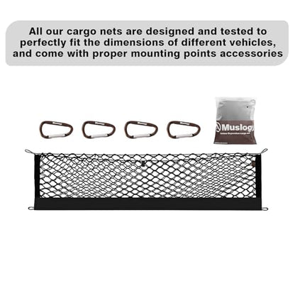 Truck Bed Cargo Net Trunk Netting Compatible with Hyundai Santa Cruz 2022-2026 Accessories, Pickup Cargo Organizer SUV Sedan Storage Net w/Heavy Duty Carabiners - style: 2022+ Santa Cruz