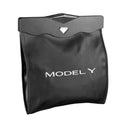 Trash Can for Tesla Model Y 2020-2026 Garbage Bag [Strong Magnetic Buckle] with LED Light 1PCS Backseat Hanging Garbage Bin Waterproof Faux Leather Model Y Interior Accessories 2.5 Gallons - size: Model Y