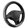 Road Comforts Steering Wheel Cover, Breathable Anti-Slip Leather Steering Wheel Cover, Universal Fit 14.5–15 Inch, Comfortable Grip - Gray Color