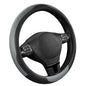 Road Comforts Steering Wheel Cover, Breathable Anti-Slip Leather Steering Wheel Cover, Universal Fit 14.5–15 Inch, Comfortable Grip - Gray Color