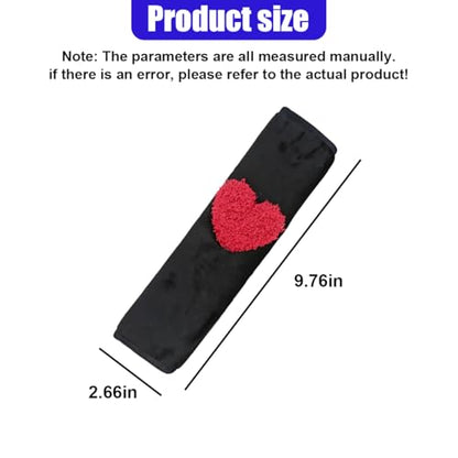 2PCS Heart-Shaped Car Seat Belt Cover, Soft Comfortable Seat Strap Pad Protect Your Neck, Cute Safety Vehicle Seats Belt Shoulder Pad Accessories for Truck, Backpack (Red) - color: Red