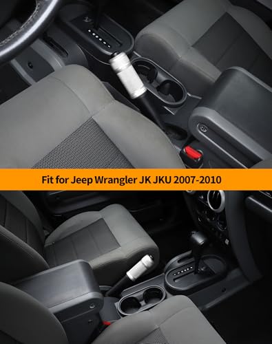 Hoolcar Hand Brake Cover Fit for Jeep Wrangler JK JKU 2007-2010 - color: Silver