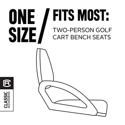Classic Accessories Fairway Terry Cloth Golf Cart Seat Cover, Black - color: Black