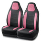 Road Comforts Car Seat Cover, Leather Seat Covers, Automotive High Back Front Car Seat Covers, Airbag Compatible, Universal Fit for Most Cars (Pink)