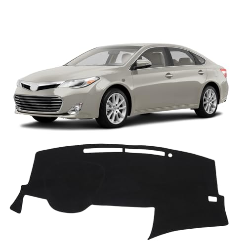 KUST Black Dash Cover Compatible with Toyota Avalon 2013-2018 Dashboard Cover Accessories for Avalon Non-Slip Polyester Dashboard Mat Custom Fit Center Console Sunshield Protector No Glare - size: Avalon 13-18(Black)