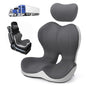 Truck Seat Cushion and Headrest 2-in-1 Set for Truck Driver, Lumbar Support Car Cushions for Long Haul Driving, Memory Foam for Semi Truck & Big Rig, Ergonomic Relief for Back & Sciatic Pain