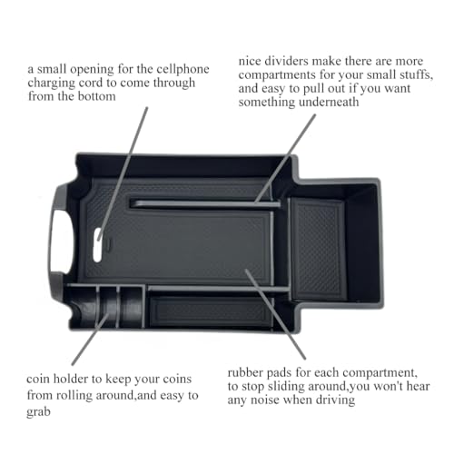Center Console Organizer Compatible with 2014-2019 Mercedes-Benz Benz CLA-Class CLA45 AMG CLA250/2015-2020 GLA-Class GLA250 GLA45 AMG ABS Armrest Storage Tray Insert Box - size: for CLA-Class | 2014-2019 & GLA-Class | 2015-2020