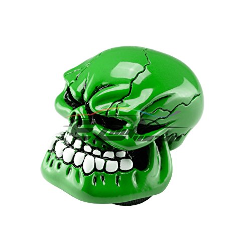 EZAUTO WRAP Green Universal Manual Wicked Skull Head Gear Stick Car Shift Knob Shifter Halloween - color: Green