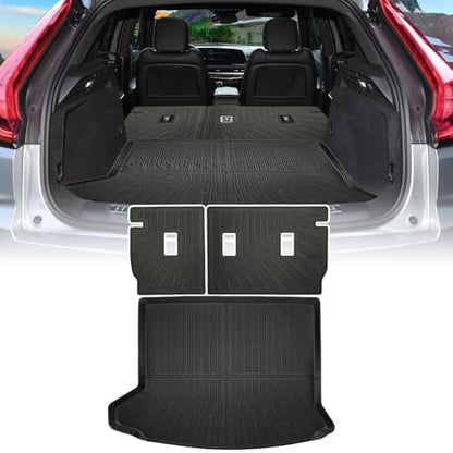 Cargo Liners Backrest Mat for Cadillac XT4 Accessories 2019-2025 with Hook&Loop Rear Trunk Mat Rear Seat Back Cover Protector All Weather Anti-Slip Split Dog Liner 3 PCS