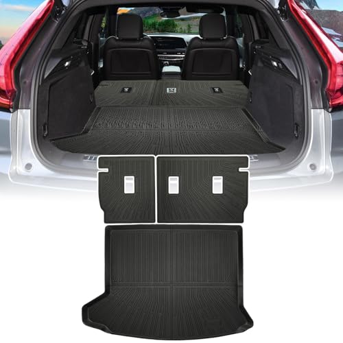 Cargo Liners Backrest Mat for Cadillac XT4 Accessories 2019-2025 with Hook&Loop Rear Trunk Mat Rear Seat Back Cover Protector All Weather Anti-Slip Split Dog Liner 3 PCS