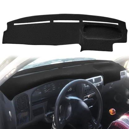 Dash Cover Mat Custom Fit for 1994-1997 Nissan Hardbody D21 Pickup Truck / 1994 1995 Pathfinder, Dashboard Cover Pad Carpet Protector F137 (Black) - color: 94-97 Black