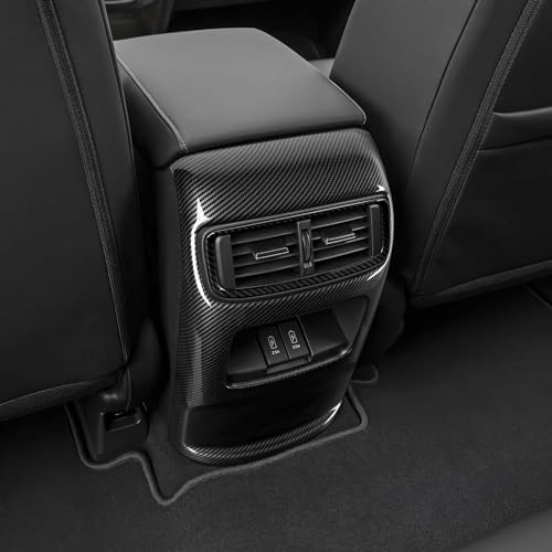 Rear Air Vent Outlet Decals for Honda CR-V 2017 2018 2019 2020 2021 2022 Accessories CRV ABS Carbon Fiber Interior Stickers - color: Rear Air Vent Outlet