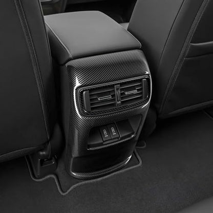 Rear Air Vent Outlet Decals for Honda CR-V 2017 2018 2019 2020 2021 2022 Accessories CRV ABS Carbon Fiber Interior Stickers - color: Rear Air Vent Outlet