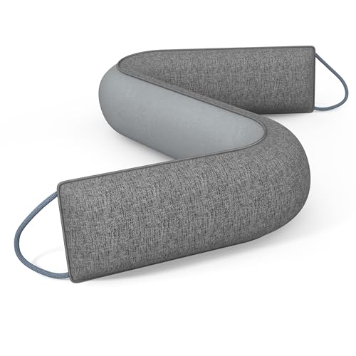 HADOR 38 Inch Weighted Door Draft Stopper - Under Door Snake Pillow, Blocks Cold Air/Wind/Noise, Heavy Duty Soundproof Bottom Filler (Covers Gaps Up to 3"), Winter Patio Sliding Window Seal, Grey - color: Gray, size: 38 Inch