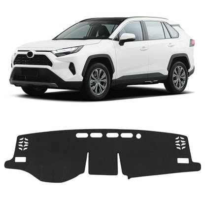 Dash Cover for Toyota RAV4 2025 2024 2023 2022 2021 2020 2019 Hybrid, Prime (PHEV) Accessories Flannel Dashboard Cover Dash Mat Center Console Cover Sunshield Protector Pad - size: for Toyota 2019-2025 RAV4