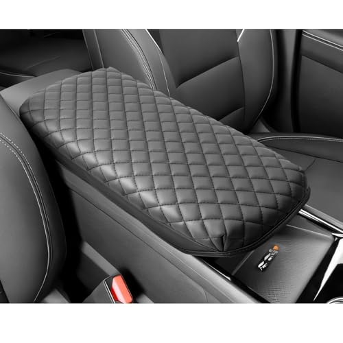 CDEFG for 2024 2025 2026 Chevy Blazer EV Center Console Cover for 2024 2025 2026 Chevrolet Blazer EV LT/RS Accessories Armrest Cover Middle Console Pad Arm Rest Cushion (Black Thick) - color: Black Thick for 2024-2026 Blazer EV