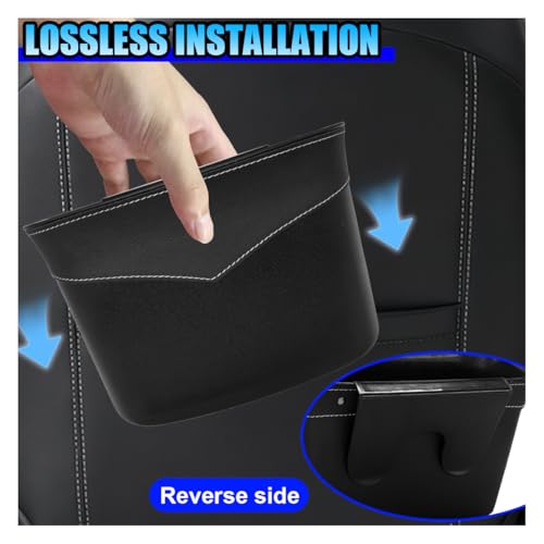 Mini Car Trash Can - Leak-Proof Hanging Car Garbage Can Auto Trash Bag Organizer - Small Garbage Bin Container Vehicle Door Front Back Seat Storage Accessories for Cars Home Office (Clip-on) - size: Clip-on