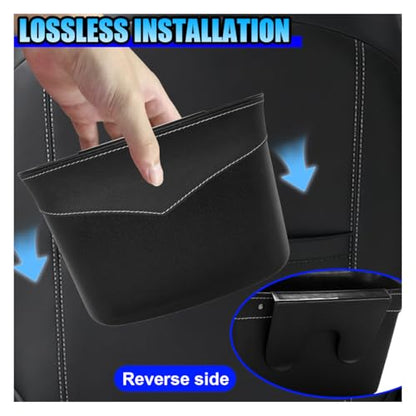 Mini Car Trash Can - Leak-Proof Hanging Car Garbage Can Auto Trash Bag Organizer - Small Garbage Bin Container Vehicle Door Front Back Seat Storage Accessories for Cars Home Office (Clip-on) - size: Clip-on