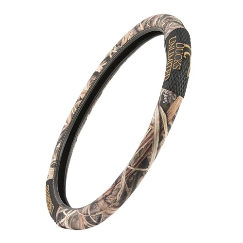 Ducks Unlimited Steering Wheel Covers, Universal Fit, Easy to Install for Car Truck Van SUV, Mossy Oak Shadow Grass Blades (SIOC)