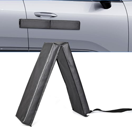 Hivexagon Magnetic Car Door Dent Protector for Non-Aluminum Door Frame Removable Soft Cushion Vinyl Carbon Fiber Embossed Prevent Scratches and Dent Damage (Grey) - color: Grey