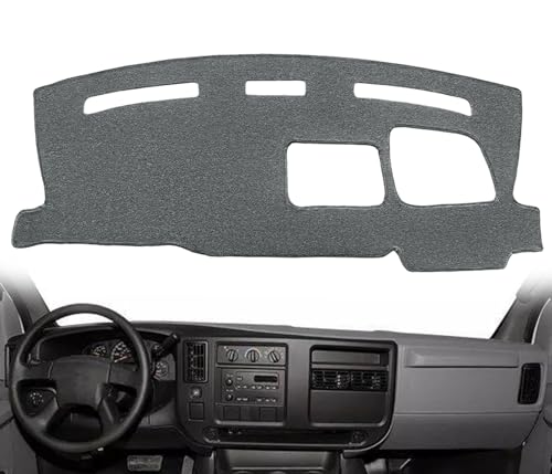 Dash Cover Mat Custom Fit for Chevy Chevrolet Express/GMC Savana Van Dashboard Pad Cap Carpet Protector K201 (Dark Gray) - color: Dark Gray