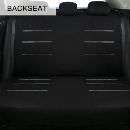 9PCS Full Set Car Seat Covers, Automotive Front and Rear Split Bench Protector Cover Set, Light Breathable Durable Washable, Airbag Compatible, Universal for SUV, Truck, RV, Van, Sedan