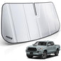 MZS Windshield Sun Shade Compatible with Tacoma 2016-2023, Foldable Truck Sun Shade Shield with Storage Pouch, Front Window Visor Sunshade for Interior Protector - size: Tacoma 2016-2023