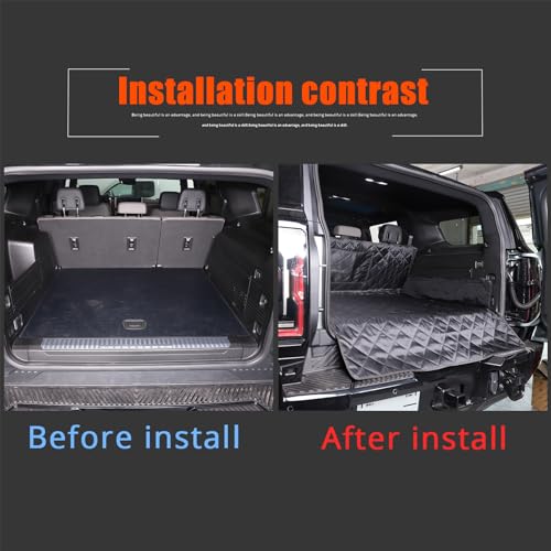 Trunk Frunk Mat Compatible with Hummer EV 2024-2026 SUV Pet Dog Trunk Cargo Liner, Waterproof Anti-Dirty Pet Cargo Cover Dog Seat Mat, with Bumper Flap Protector