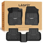 LASFIT Floor Mats for Honda Civic 2022-2025 2026 Sedan Hatchback Si (Include Sport), with&w/o USB Port | for Acura Integra 2023-2026, All Weather Car Floor Liners, 1st & 2nd Row, Black - style: 1）For Honda Civic | 2022-2026 | 1st & 2nd Row (Rear Seats Wit