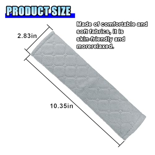 5PCS Car Seat Belt Pads Cover - Soft Comfort Seatbelt Covers Protect Your Neck and Shoulders - Auto Seat Belt Shoulder Strap Cover Protector Pads - Shoulder Cushion Harness Pad for Car/Bag (Grey) - color: Grey