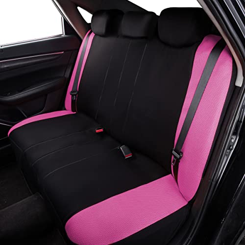 Flying Banner Butterfly car seat Covers ful Set Fashion Universal Lady Woman Female Rear Bench Split Colorized (Full Set, Pink) - color: Pink, size: Full set