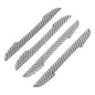 4Pcs Universal Real Carbon Fiber with 2mm Twill Woven Texture Door Edge Guard Paint Scratch Bumper Protector Anti Door Slam Silver Protective Pad Sticker Film for SUV Truck