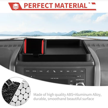 for Jeep JK JKU Cell Phone Holder Dash Mount Center Console Tray Storage Box Dashboard Organizer for 2007-2010 Jeep Wrangler JK JKU, Black+Red