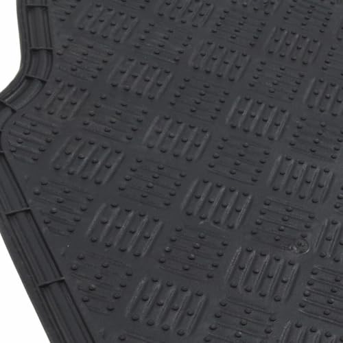 Carxs Full Metal Design Car Floor Mats Heavy Duty Metallic 4pc Front Rear Silver Rubber MT-641 CFMDCFMHDM4FRS