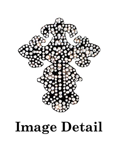 Universal Fit Front/Rear 4-Piece Full Set Crystal Bling Rhinestone Design Studded Carpet Car SUV Truck Pink Floor Mats - Pack of 4 (Greek Cross-Pink) - color: Greek Cross-Pink
