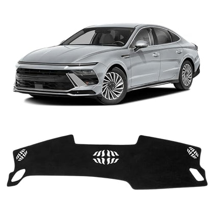 KUST Black Dash Cover for Hyundai Sonata 2024 2025 2026 (Only fits for 12.3-inch Touchscreen) Polyester Dashboard Cover Non-Slip Interior Accessories for Sonata Custom Fit Dash Mat No Glare - size: Sonata 24-26(Black)