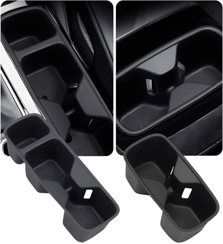 Cup Holder Inserts for KIA Telluride 2025 2024 2023 2022 2021 2020, Interior Accessories Center Console Front & Rear TPE Cup Holders Covers Protector for 2020-2025 Telluride, Black - style: Fits for 2020-2025 Telluride