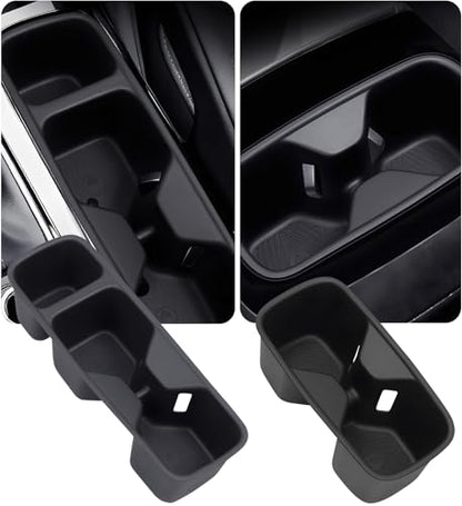 Cup Holder Inserts for KIA Telluride 2025 2024 2023 2022 2021 2020, Interior Accessories Center Console Front & Rear TPE Cup Holders Covers Protector for 2020-2025 Telluride, Black - style: Fits for 2020-2025 Telluride