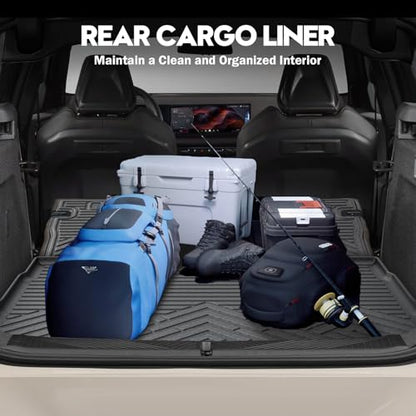 KUST Trunk Cargo Mat for 2025 2026 BMW X3, Rubber Rear Cargo Liner with Backrest Mat for X3 Accessories All Weather Protection Back Seat Protector Cover High Edge - style: X3 2025-2026 │ Trunk + Backrest Mat