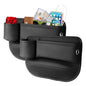 2 Pack Leather Car seat Gap Filler Organizers for Front Seat,Seat Gap Storage with Cup Holder and Storage Box for Phones,Keys,Glasses etc.Suitable for various car models (with cup holder)