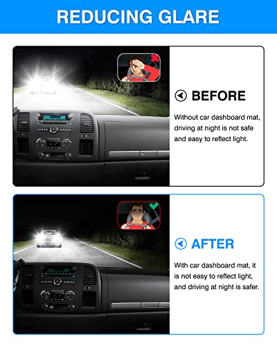 Autorder Dashboard Cover Mat for 2007-2013 Chevy Chevrolet Silverado/GMC Sierra with Two Glove Boxes Accessories Dash Cover Flannel Dash Mat Sunshade Glare UV Rays Protector - size: Black 07-13 Silverado 2 Glove Boxes