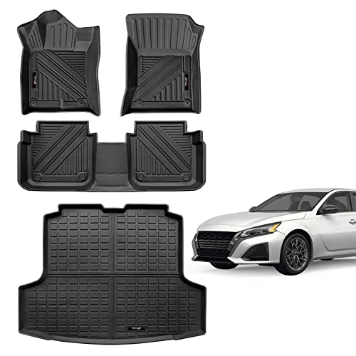 All Weather Compatible for 2019-2025 2026 Nissan Altima Floor Mats and Trunk Cargo Liner Set Accessories Black (for 2019-2026 Nissan Altima) - color: for 2019-2026 Nissan Altima