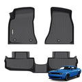 GINOWY-Floor Mats for Dodge Challenger RWD 2015-2023, TPE All Weather Challenger Car Floor Mats, Custom Fit Non-Slip Waterproof Challenger Automotive Floor Liners Accessories Black - style: 9) for Dodge Challenger 2015-2023 Floor Mats