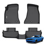 GINOWY-Floor Mats for Dodge Challenger RWD 2015-2023, TPE All Weather Challenger Car Floor Mats, Custom Fit Non-Slip Waterproof Challenger Automotive Floor Liners Accessories Black - style: 9) for Dodge Challenger 2015-2023 Floor Mats