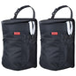 Lusso Gear Spill-Proof Car Trash Can (2.5 Gal, 2 Pack) - Easy to Clean Hanging Garbage Bin - Leak-Proof Lid, Removable Liner, Waterproof - Keeps Truck, SUV, Car, Minivan Clean & Odor Free (Black) - color: 2-Pack Black, style: 2.5 Gal